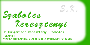 szabolcs keresztenyi business card